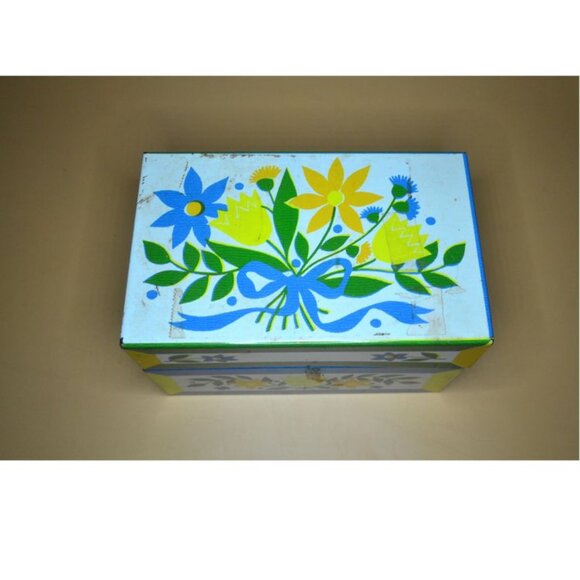 Vintage Metal Recipe Box With Recipes Syndicate Mfg Phoenixville Pa Kitchen - Picture 7 of 10